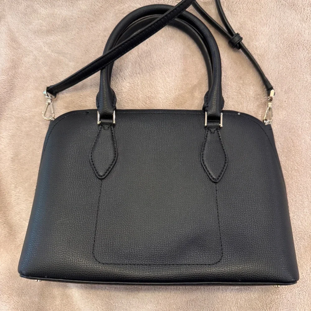 Kate Spade Darcy Satchel Crossbody Black Pebbled Leather Luxe Chic Bag Purse